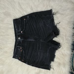 American eagle 90s boyfriend short black high rise jean shorts 0
